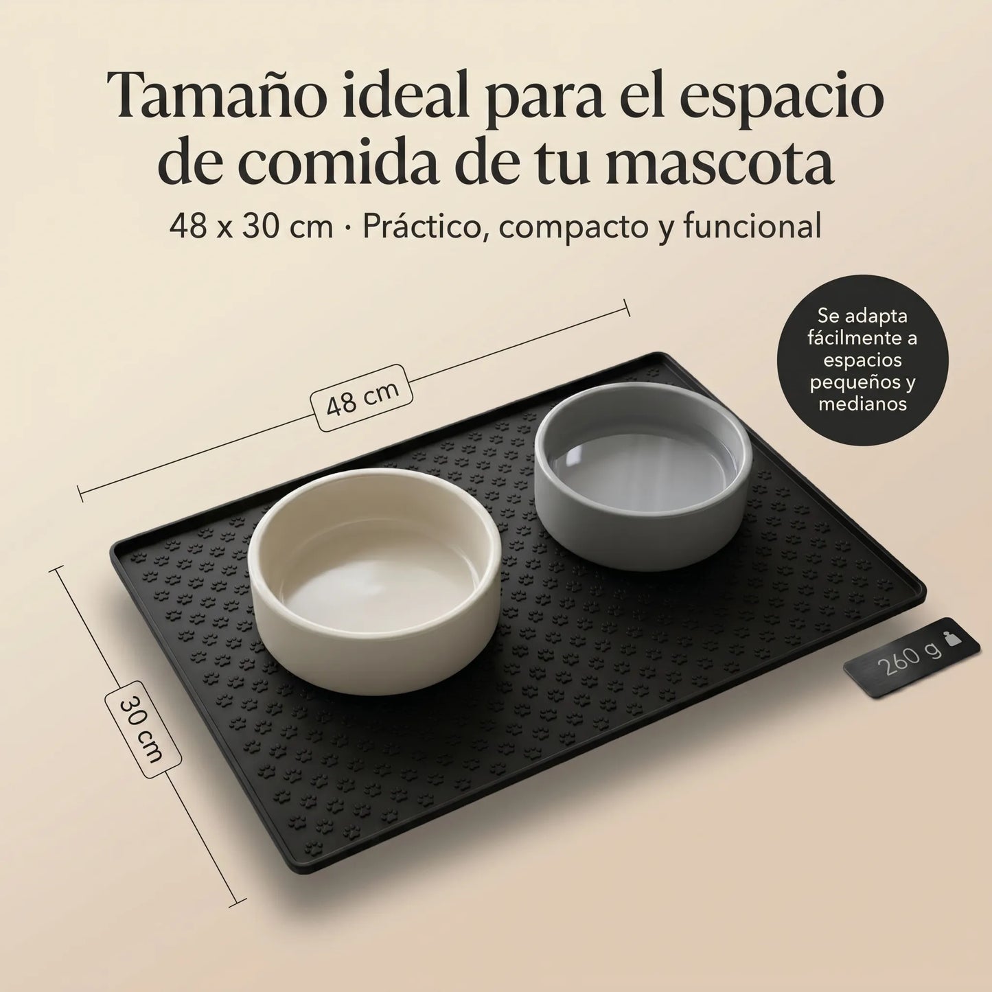 Tapete antiderrames | Mascotas organizador comida