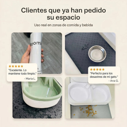 Tapete antiderrames | Mascotas organizador comida