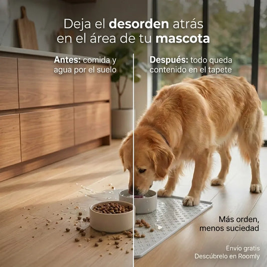 Tapete antiderrames | Mascotas organizador comida